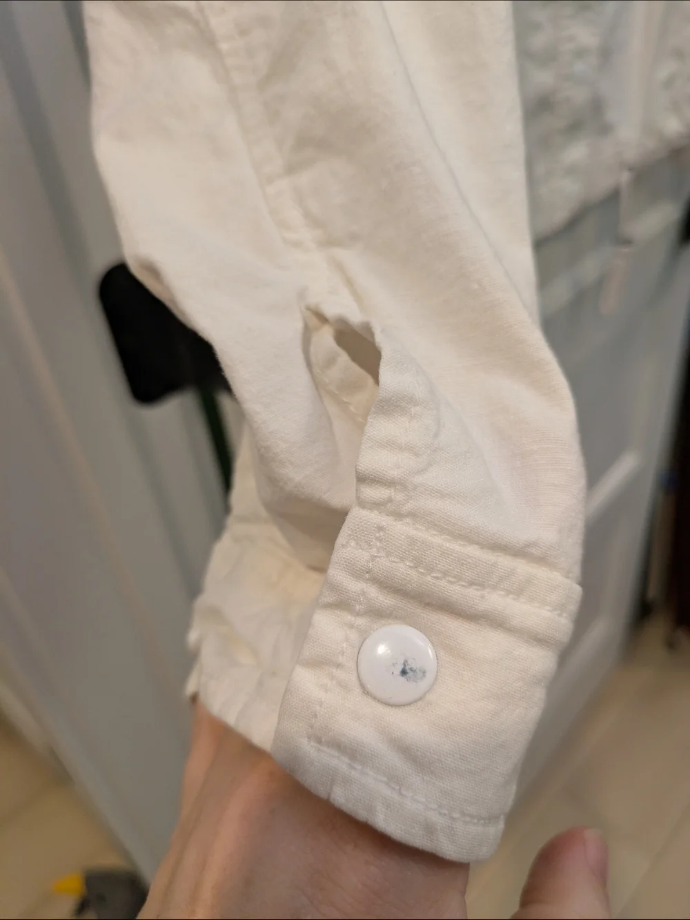 Lane Bryant Cream Utility Drawstring Jacket